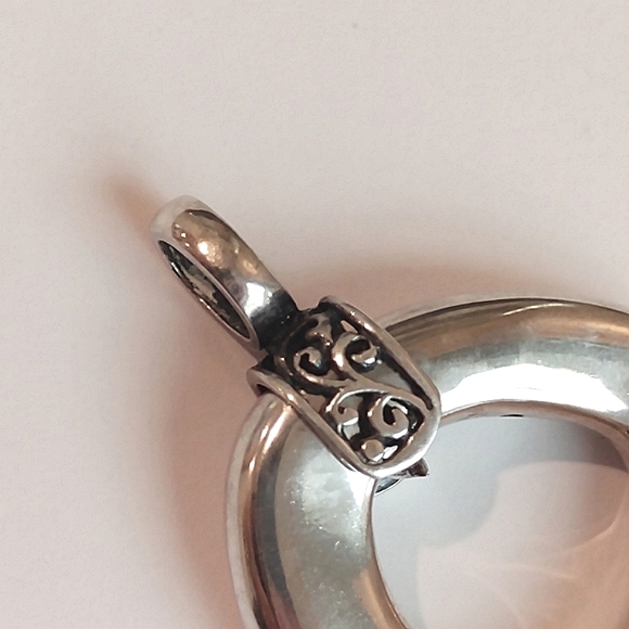 Sterling Silver 925 Heart Pendant Minimalist Design - Picture 9 of 13